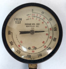 Vintage ROBINAIR Gauge FREON TEST - Brass Fitting - Steampunk