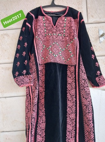 Vintage traditionelles palästinensisches jordanisches Stickerei Kleid Hochzeit handgefertigt - Bild 19 von 19