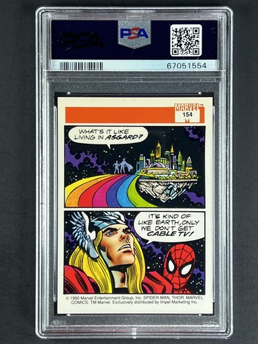 1990 Marvel Universe Thor #154 PSA 10 Gem Mint - Bild 2 von 2