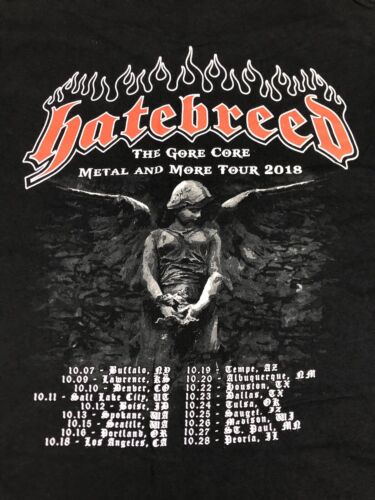 Hatebreed 2018 The Gore Core Metal & More Tour T-shirt Men's XL Extra Large - Picture 5 of 5