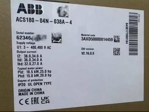 ABB ACS180-04N-038A-4 Frequency Converter ACS180-04N-038A-4 Fast Shipping 1pcs - Picture 3 of 6