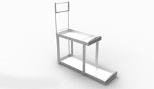 7 X 21.6 X 24" Two-tiered Metal Retail Coutertop Beverage Display Rack 11505