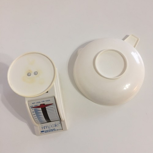 Vintage IDL kleine dünne Waage mit Schüssel 450g/16oz Kapazität Diät Wiegen Lebensmittel Portionen - Bild 3 von 8