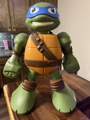 Large 20'' LEONARDO Teenage Mutant Ninja Turtle Figure Half Shell Hero Storage