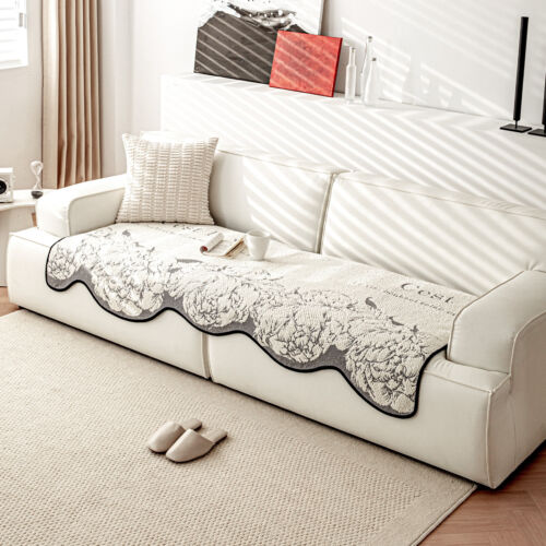 Velvet Couch Sofa Cover Floral Sectional Couch Cover Non Slip Sofa Slipcover Mat - Picture 36 of 54