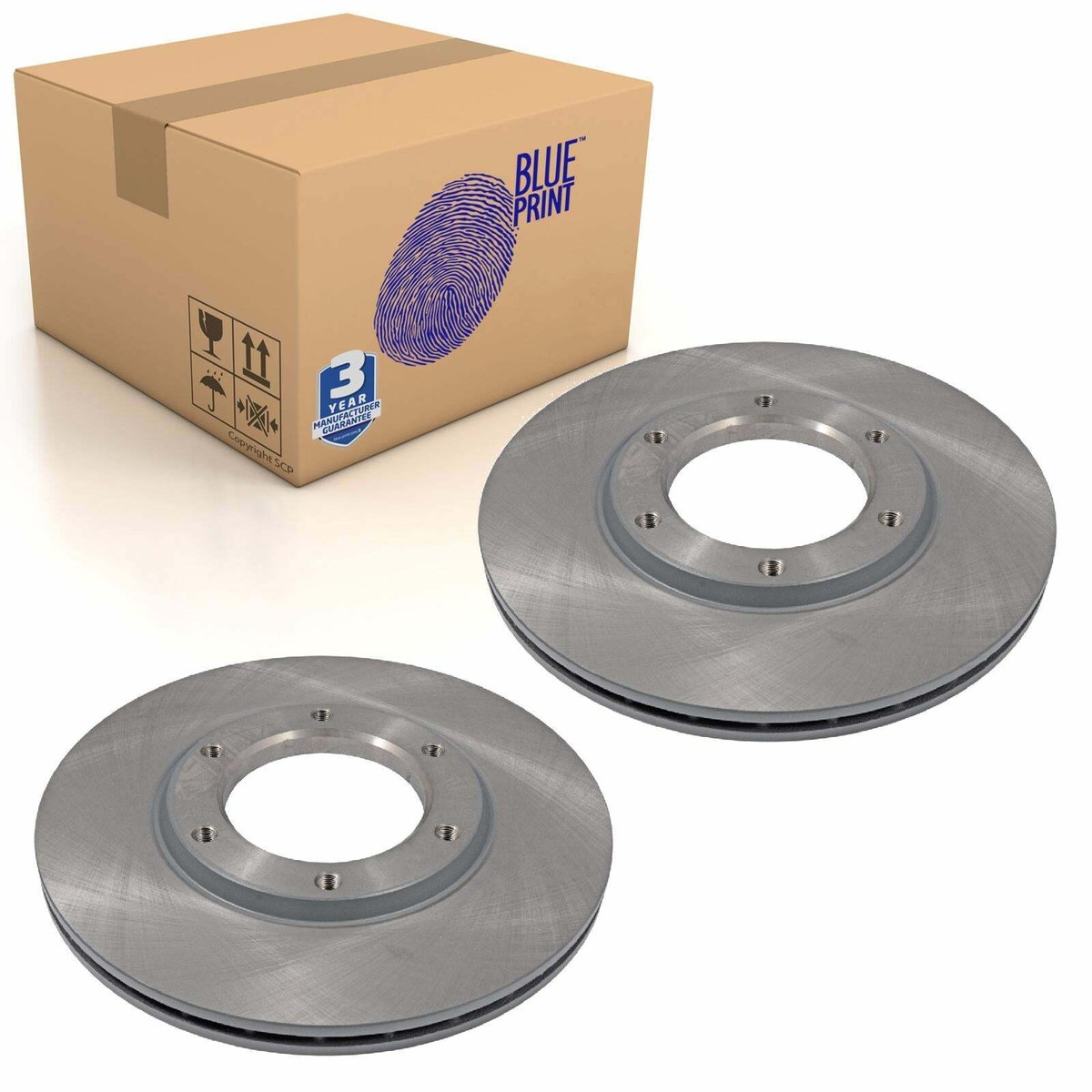 Pair of Front Brake Disc Fits Nissan Patrol Safari Blue