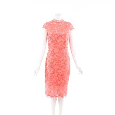 pink lace midi