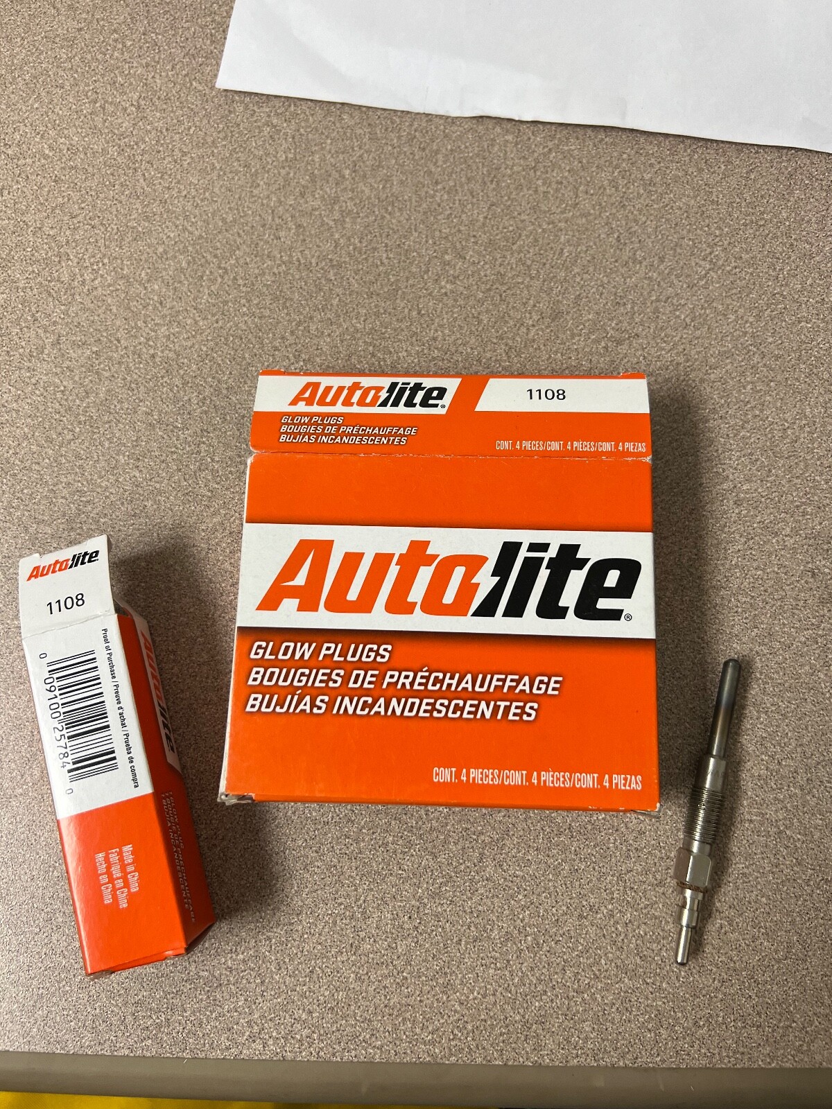 AUTOLITE 4 GLOW PLUGS 1108