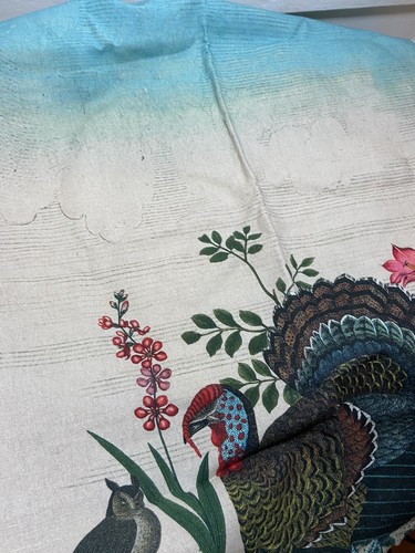 John Derian TURKEY Tea Towel Fall Collage Print 20"x30" Cotton Linen Farmhouse - Picture 6 of 11