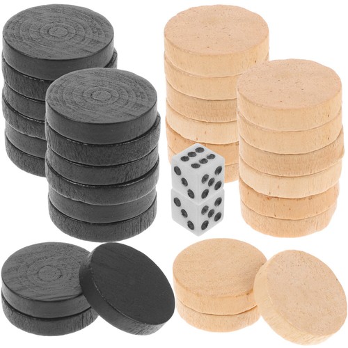 Chess Pieces Pieces Wooden Checkers Pieces - Picture 6 of 12