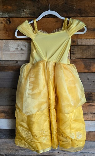 Disney Store Belle Dress Costume Beauty & Beast Princess Yellow Halloween 5/6 - Picture 3 of 6