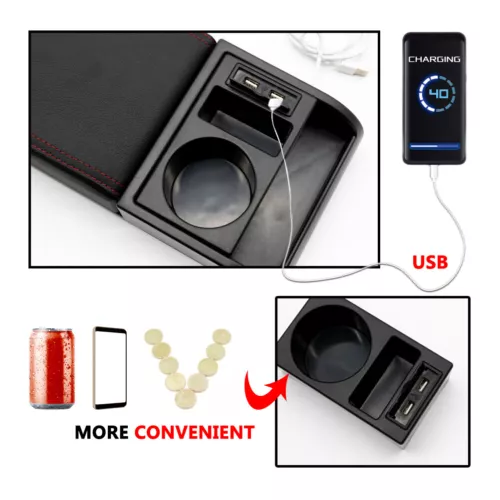 Armrest Interface Accessories For Interior Modification Cover Support USB New AU - Picture 7 of 13