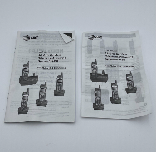 Manual de usuario de AT&T y guía de inicio rápido para sistema de contestador telefónico E5945B