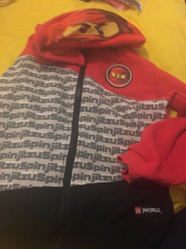 Boys Size 8 Ninjago clothes - ninjago Top / Zip Up Hoodie With Mask - Picture 2 of 2