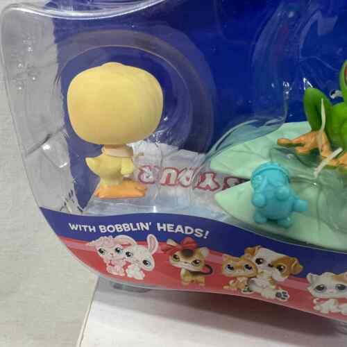 Neu aus altem Lagerbestand 2004 Kleinst Pet Shop Ente & Frosch Prinz Lilie Pad Haustier Paare 50 51 Wackel - Bild 3 von 5