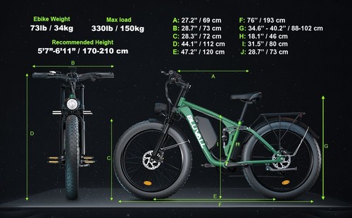 26" Electric Bike For Adults 3000W AWD 37MPH E-Bike Mountain Bicycle Fat Tyre US - Picture 50 of 84