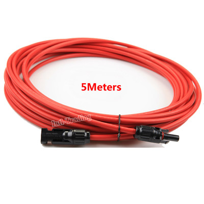 10M Black/&10M Red Solar Panel Extension Cable 12AWG PV Wire W// M//F MC4 Connector