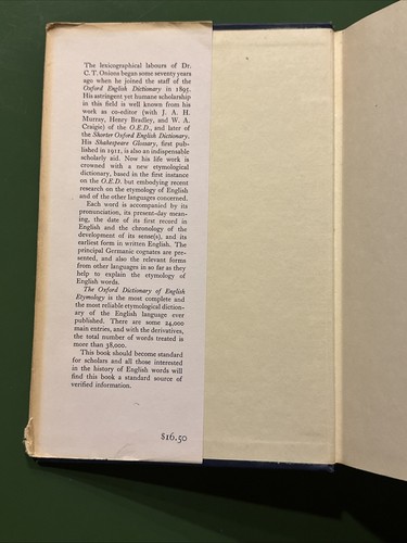 The Oxford Dictionary Of English Etymology, 1966, C.T. Onions, Oxford Clarendon - Picture 7 of 12