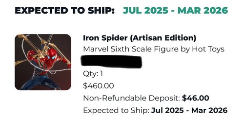 Hot Toys Iron Spider Artisan Edition 1/6 Scale Figure Avengers MMS762AE Pre-Sale - Picture 4 of 4
