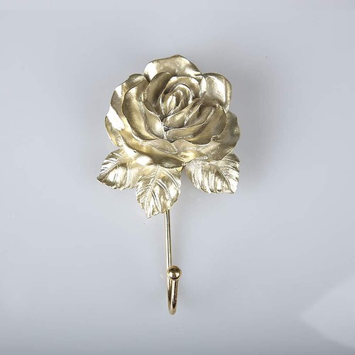 Gancho de Pared Decorativo Dorado Vintage Flor Llave Gancho Resina Rosa Toalla de Baño H... - Imagen 6 de 9