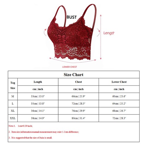 Women Push Up Strap Lace Bra Top Lady Bralette Underwear Lingerie Crop Top Vest+ - Picture 2 of 18