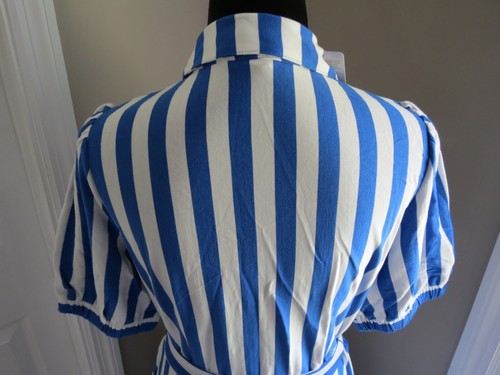 NWT BODEN ROYAL BLUE & WHITE STRIPED DRESS WITH BELT-US 12R UK 16R - Bild 9 von 10