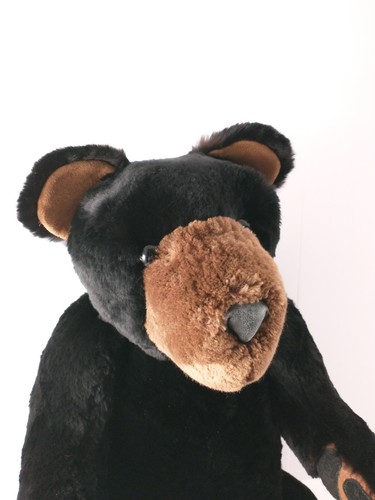 STADLER handgefertigter, vollgelenkiger Echtfell SCHWARZER TEDDYBÄR hochwertig! - Bild 2 von 15