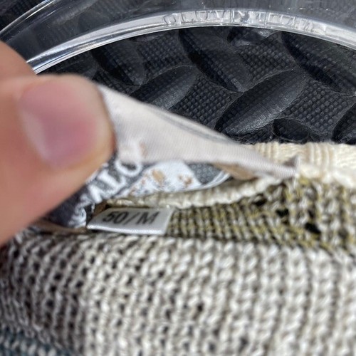 Vintage Pronto Uomo Creme Blau Retro Geometrisches Muster Opa Pullover Herren 50/M - Bild 5 von 9