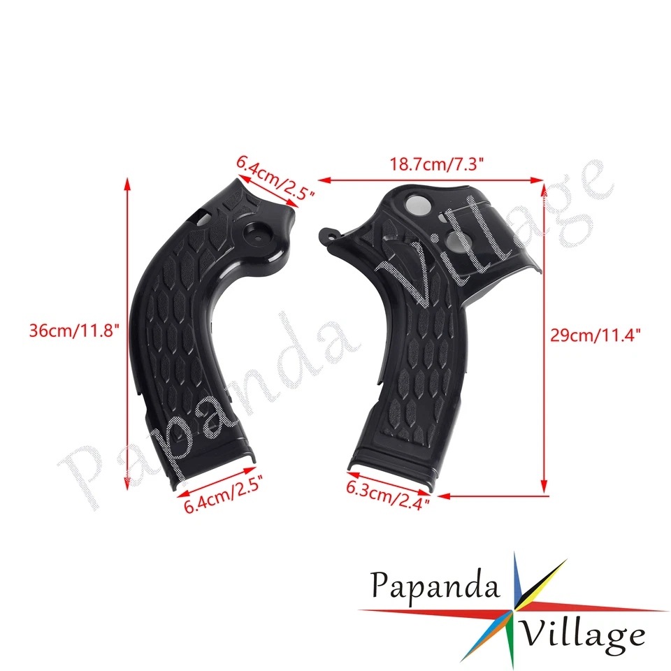 Dirt Bike Frame Guards Black Fits Yamaha WR250F WR450F YZ250F YZ450F 2014-2016 - Image 4 of 4