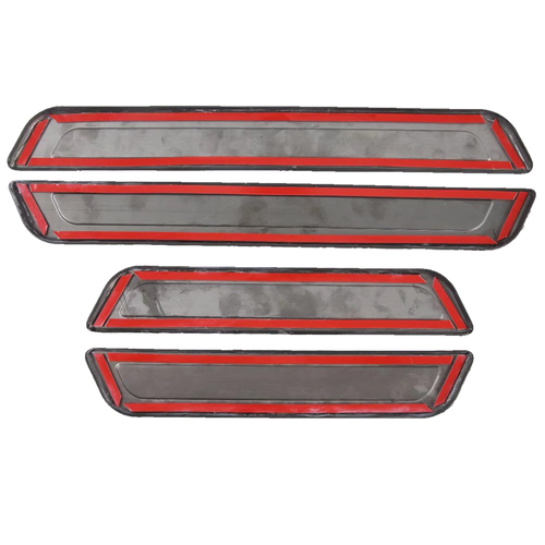 Stainless Steel Door Sill Scuff Plate Protector Trim For KIA Sorento 2021-2024 - Picture 6 of 12