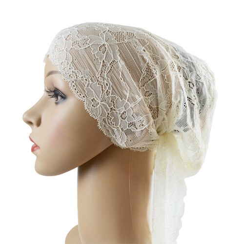Women Lady Lace Caps Muslim Turban Wrap Hair Loss Hats Beanie Cover Underscarf - Picture 15 of 35