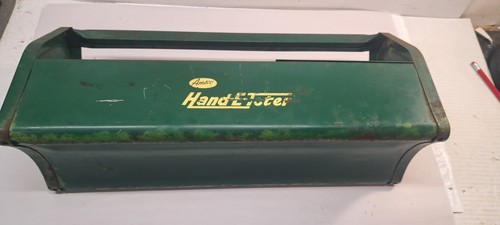 Vintage Amsco Hand E Toter Green Metal Tool Box Tote Carrier 18" X 6 X 8 Nice - Picture 5 of 17