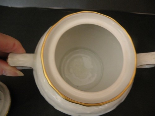 1950s ROSENTHAL Porcelain GREY ROSE SANSSOUCI GERMANY SUGAR BOWL LID & CREAMER - Picture 7 of 10