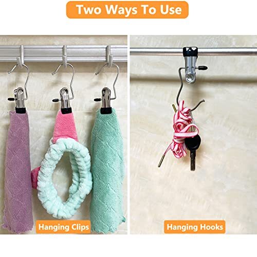 Boot Hangers for Closet, 30 Pack Hanging Clips Hook Clothes Pins for Laundry - Picture 6 of 7