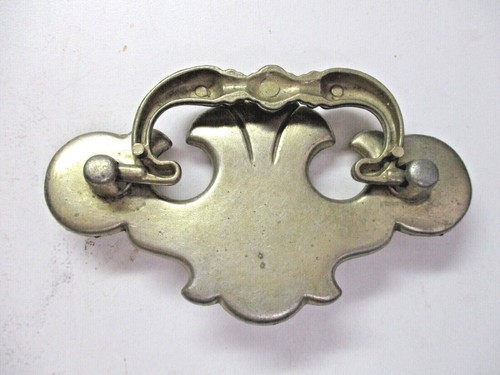 Taiwan Drop Bail Pull Handle 1970 Satin Nickel Dresser Drawer 3-3/4" Centers Vtg - Picture 2 of 7