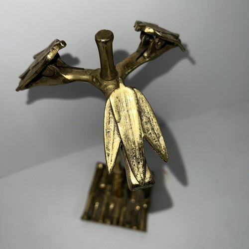 Vintage Brass Bamboo Memo Holder Victorian Style Stand Desk Decor Photos - Picture 8 of 11