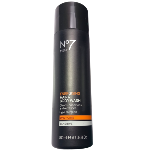 No7 Men Body Wash 200 ml Energising Hair Daily Sensitive Hypo-Allergenic Skin - Picture 13 of 24