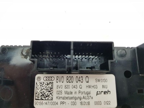 2012-2020 MK3 8V AUDI A3 HEATER CONTROL PANEL ASSEMBLY 8V0820043Q - Picture 6 of 8