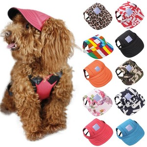 1x-Cute-Dog-Baseball-Cap-Summer-Canvas-Puppy-Small-Pet-Dog-Cat-Visor-Hat-Outdoor