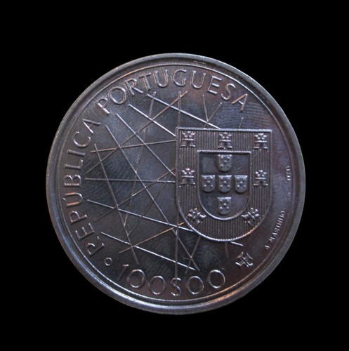 PORTUGAL 100 ESCUDOS DISCOVERY OF AZORES SHIP 1989 KM 648 - Picture 3 of 3