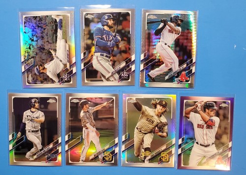 2021 Topps Chrome Update SILVER PRISM PURPLE REFRACTORS 7 Card Lot All-Stars🔥👀 - Picture 1 of 3