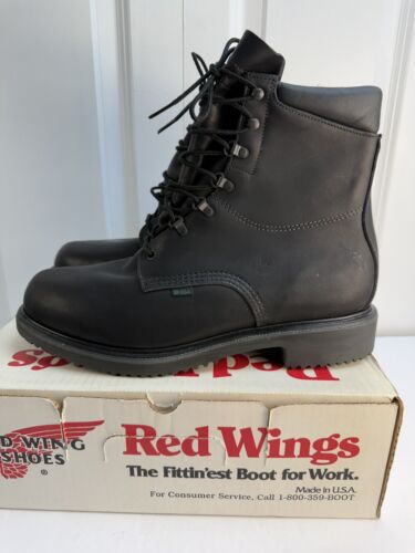 RED WING Black SOFT TOE MENS WORK BOOTS - SIZE 11.5 D - NWB Vintage - Picture 6 of 15
