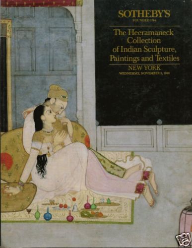 RARE SOTHEBY'S INDIAN NEPAL ART TEXTILES JEWELS HEERAMANECK COLL Catalog 1988 - Imagen 1 de 1