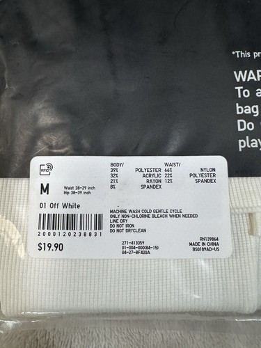 Rare Alexander Wang / Uniqlo Women’s Heattech Ribbed Leggings SZ: M - Picture 5 of 6