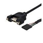 StarTech.com USBPNLAFHD3 3 ft Panel Mount USB Cable, USB A to Motherboard Header