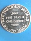 AAA metals Beaver Silver Bullion Round 1 Ounce
