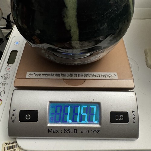 Atemberaubende OOAK handgeworfene grüne schwere glasierte runde Knospe Vase mit Deckel markiert EUC! - Bild 11 von 11