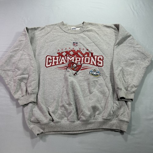 VINTAGE Tampa Bay Buccaneers Super Bowl XXXVII Champions Sweatshirt Mens XL