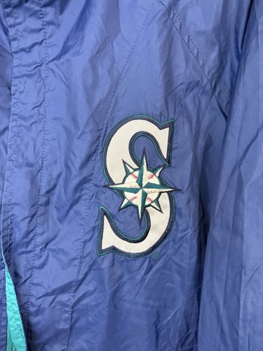 Vtg Seattle Mariners Windbreaker Jacket Full Zip Embroidered 90s Mirage MLB - Picture 3 of 12
