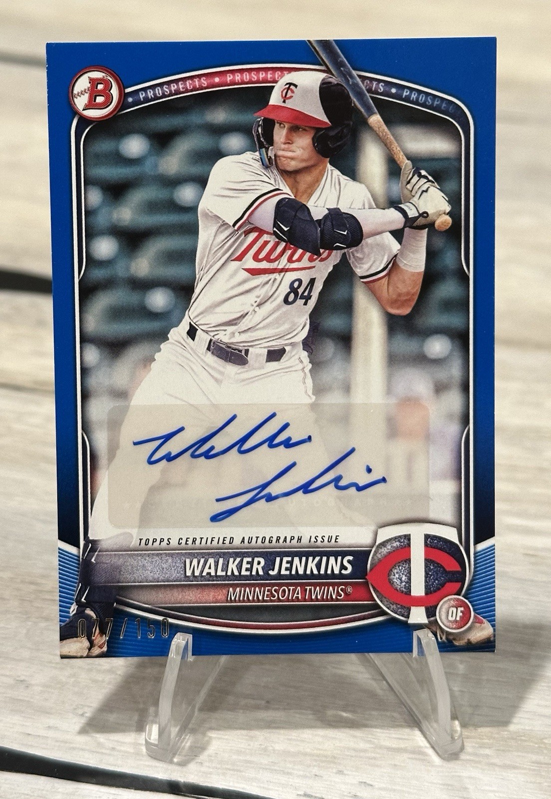 2025 Bowman WALKER JENKINS True Blue AUTO /150 #BPA-WJ Minnesota Twins Prospect